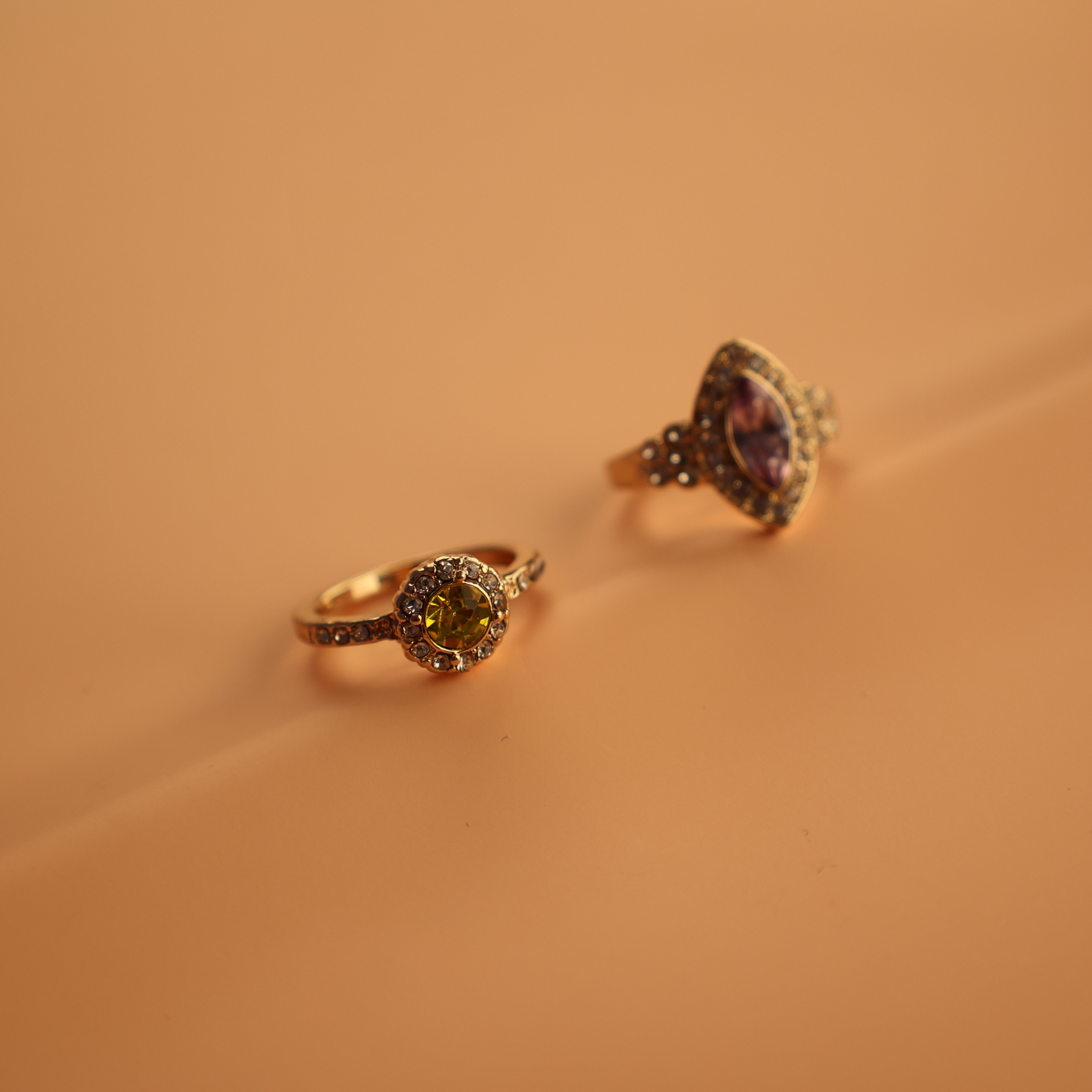 Fashion Design Butterfly Ring Zircon Jewelry Brass Gold Plated Ring