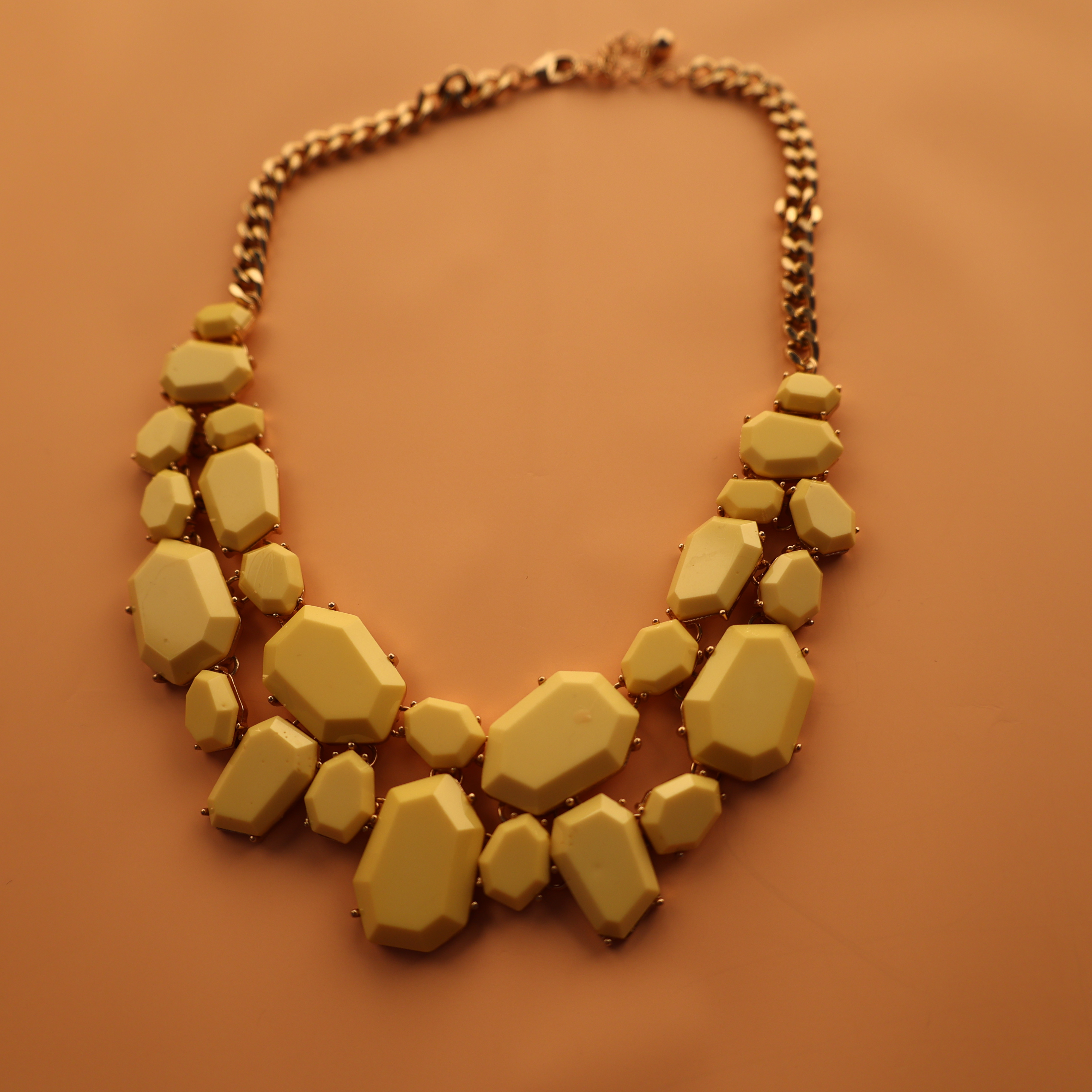 Fashion Heart-Shaped Necklace Brass Gold-Plated Jewelry Necklace